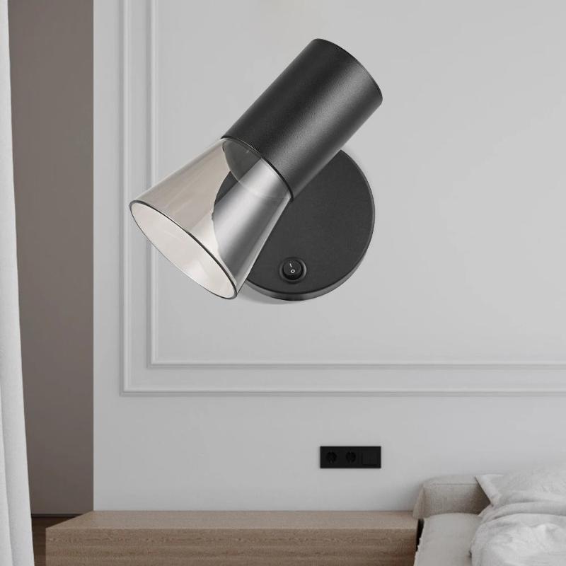applique murale noire chambre avec interrupteur