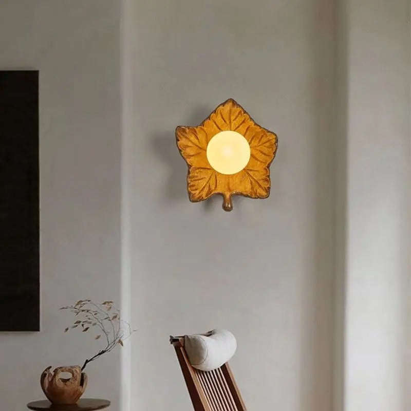 applique murale jaune design