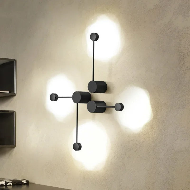 applique murale d'angle design noire