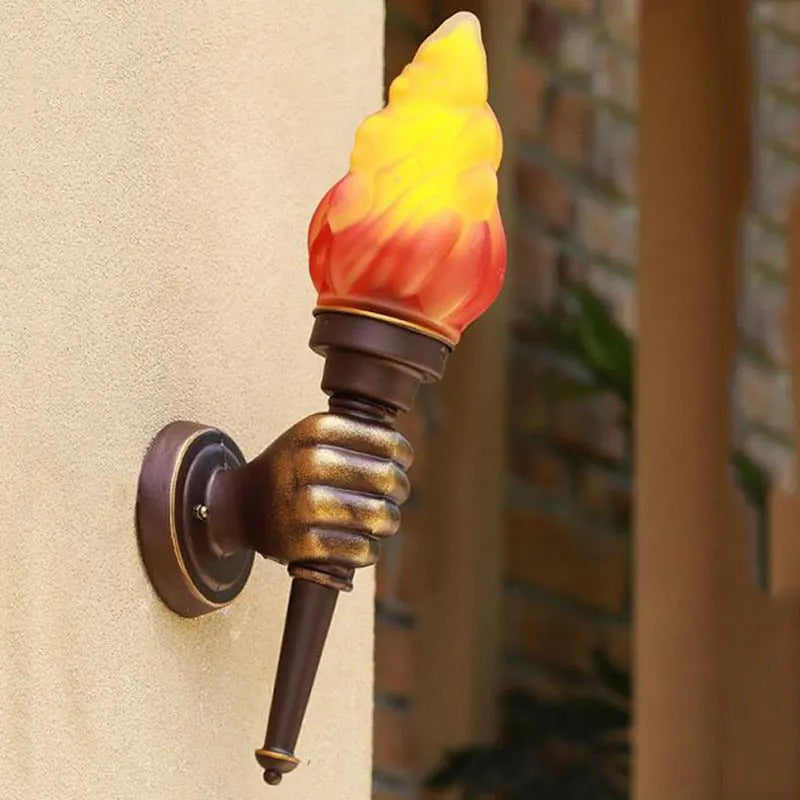 applique murale torche vintage