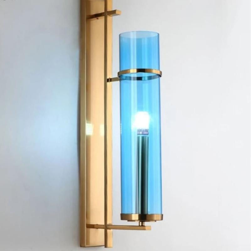 applique murale bleue