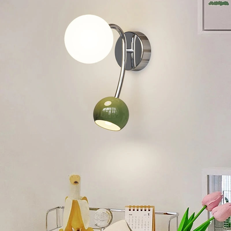 Applique murale 2 lampes verte