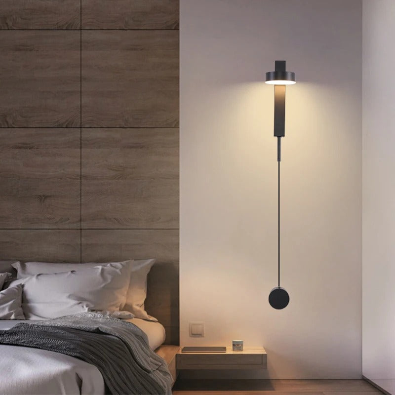 applique murale barre led noire