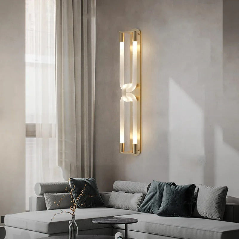 applique murale salon scandinave double faisceau