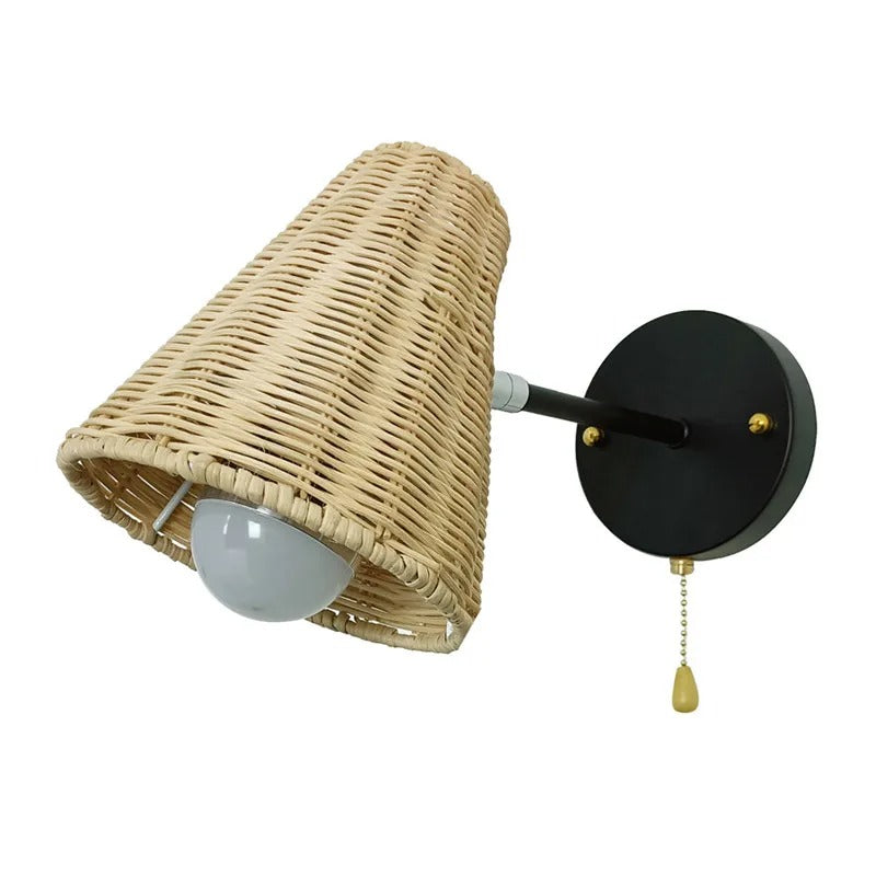 applique murale industrielle bois noire