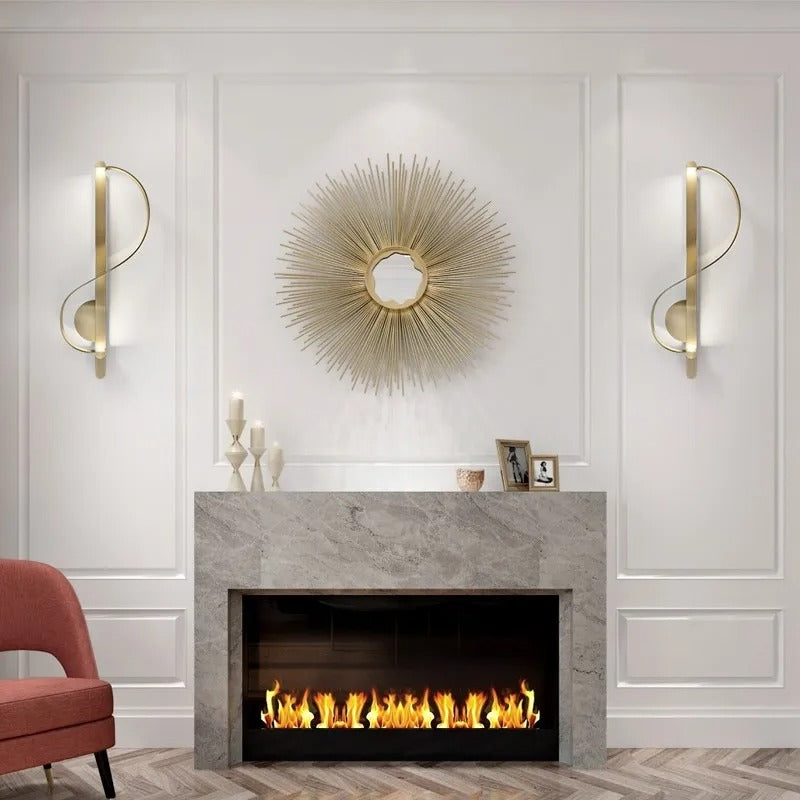 applique murale led bronze doré