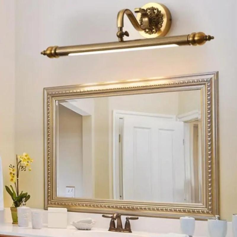 Applique murale miroir salle de bain en bronze