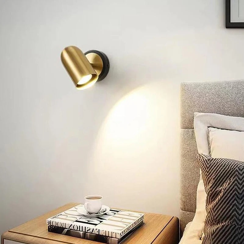 applique murale avec interrupteur chambre design or