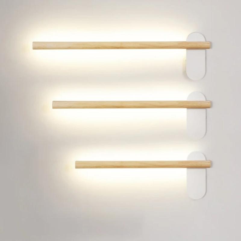 applique murale bois blanc design