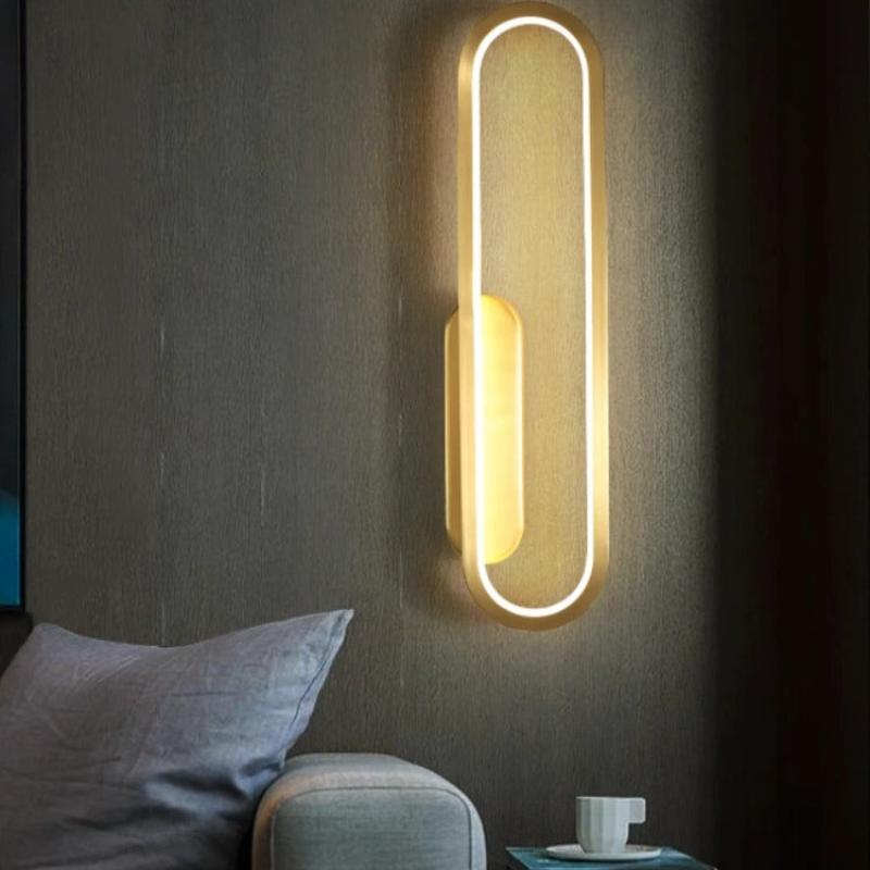 applique murale led couleur cuivre