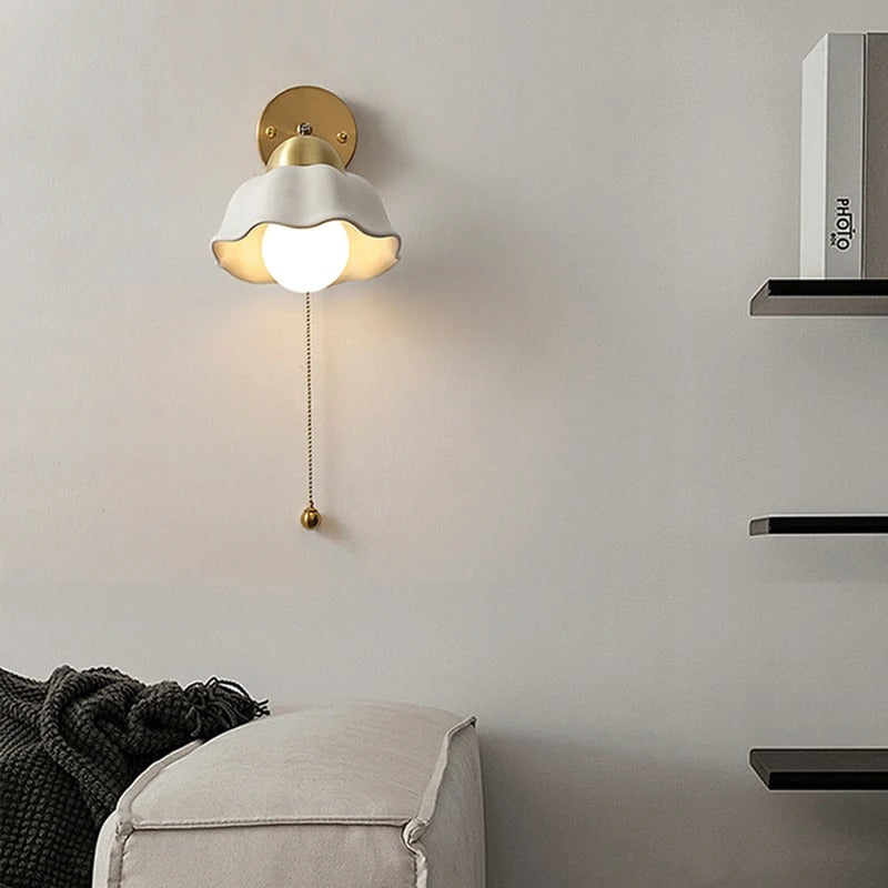 applique murale ceramique blanche salon blanc