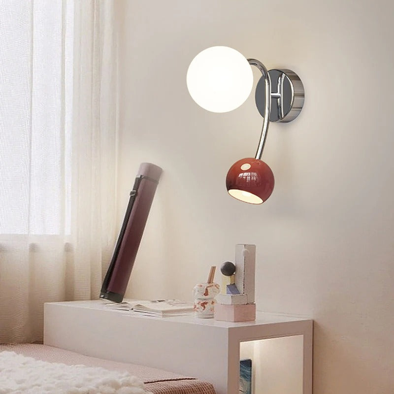 applique murale 2 lampes rouge