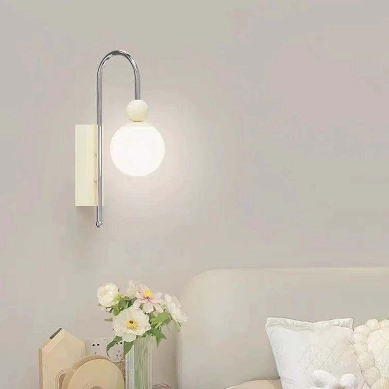 applique murale autruche blanche