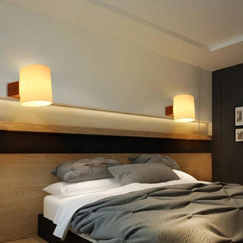 applique murale chambre bois et verre