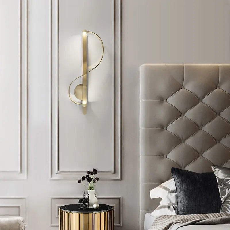applique murale chambre bronze doré