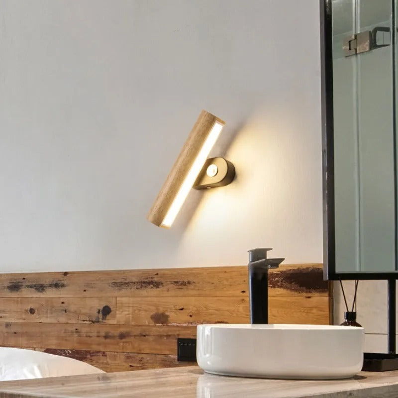 applique murale salon bois design