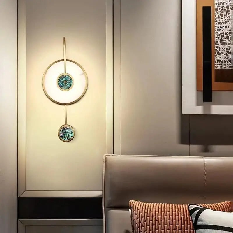 applique murale salon led horloge