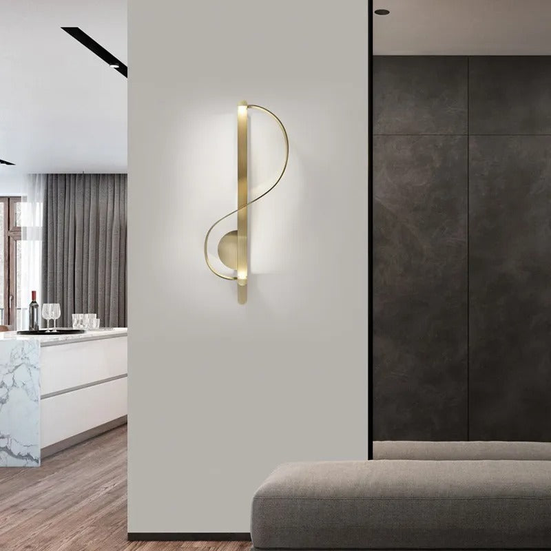 applique murale salon moderne bronze doré