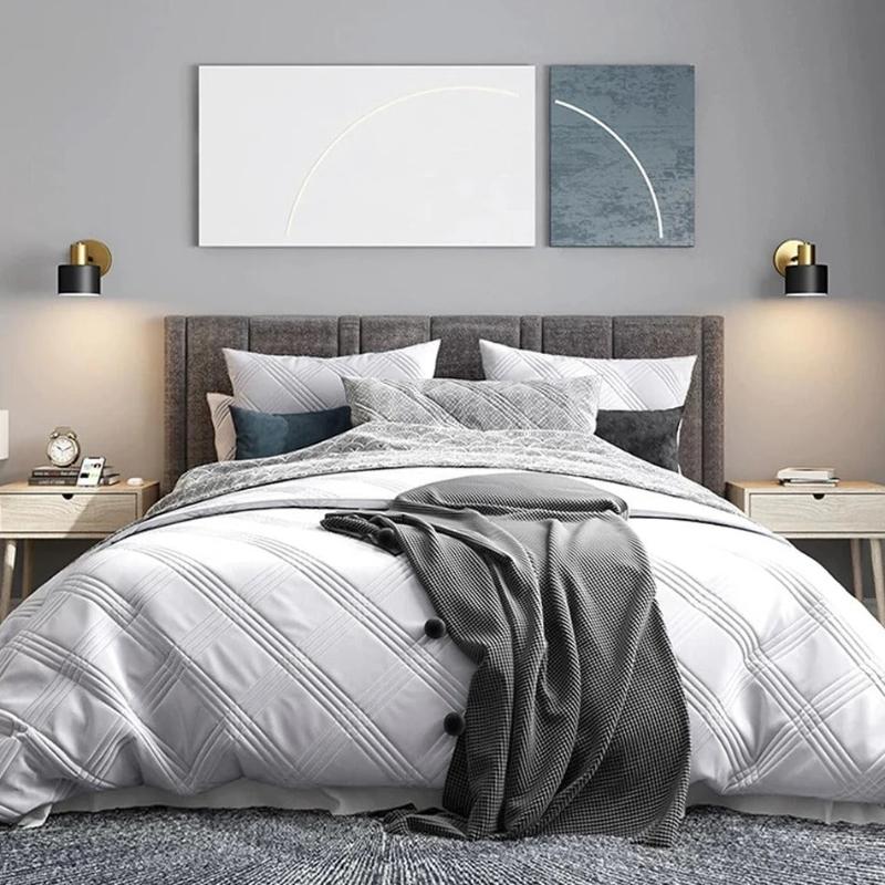 applique murale noire et doré chambre design élégant