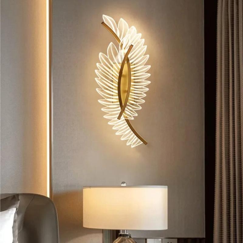 applique murale plume chambre design