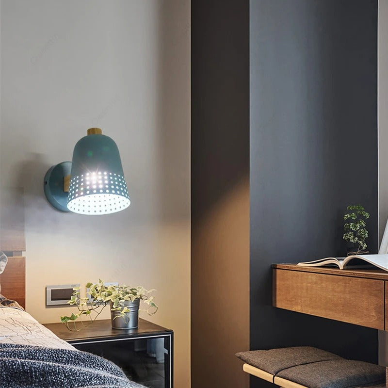 applique murale led design bleu turquoise chambre