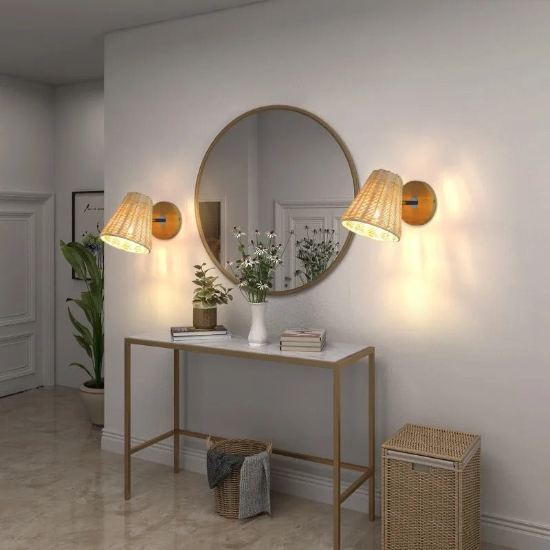 applique murale industrielle bois chambre