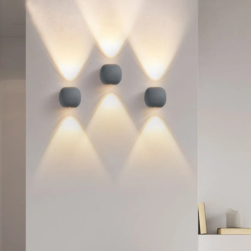 applique murale gris exterieure boule