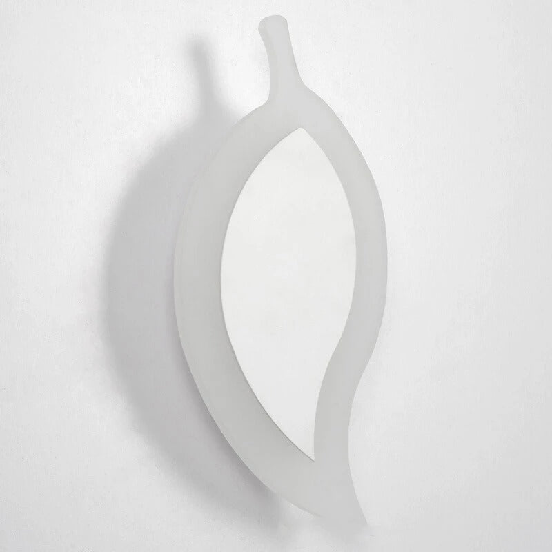 applique murale feuille blanche