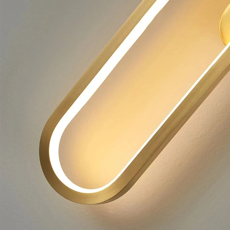applique murale design moderne couleur cuivre