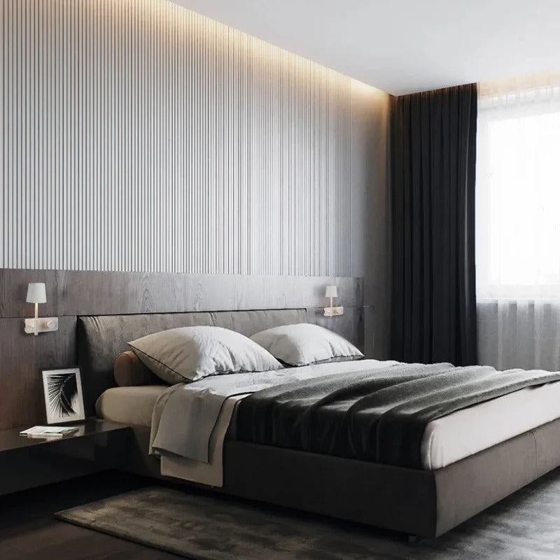 applique murale blanche avec interrupteur chambre luxueuse