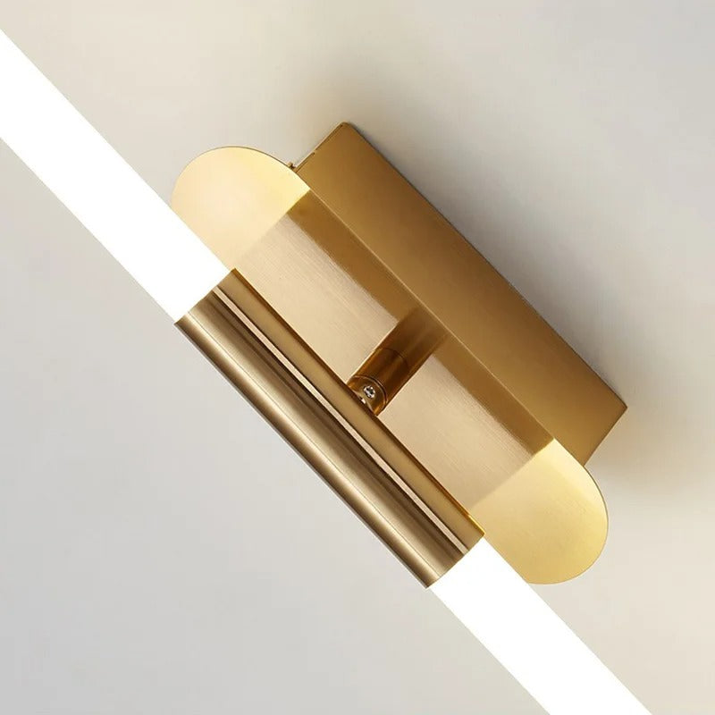 applique murale moderne led dorée