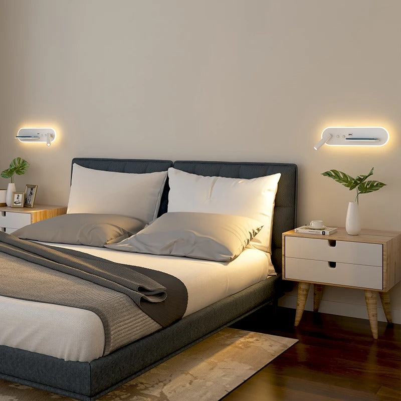 applique murale moderne led sans fil avec télécommande