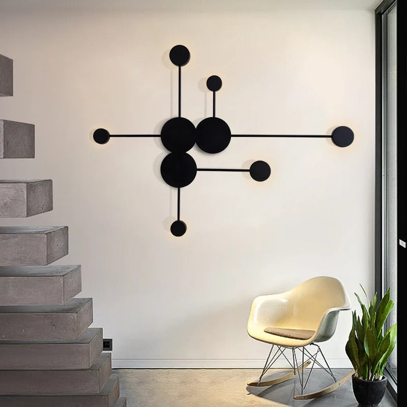 applique murale noire escalier moderne