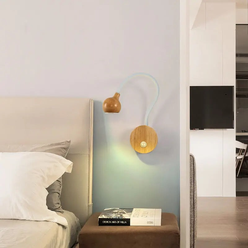applique murale blanc bois moderne liseuse
