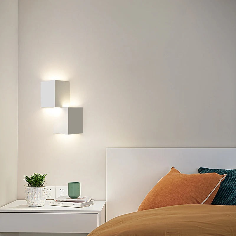 applique murale cube blanc chambre cozy