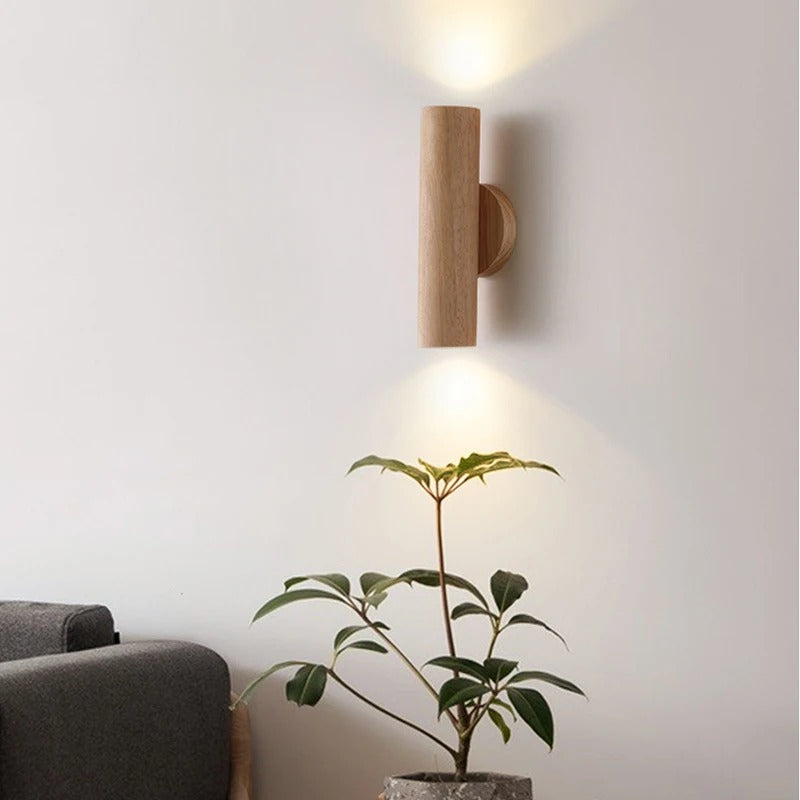 applique murale design led en bois salon