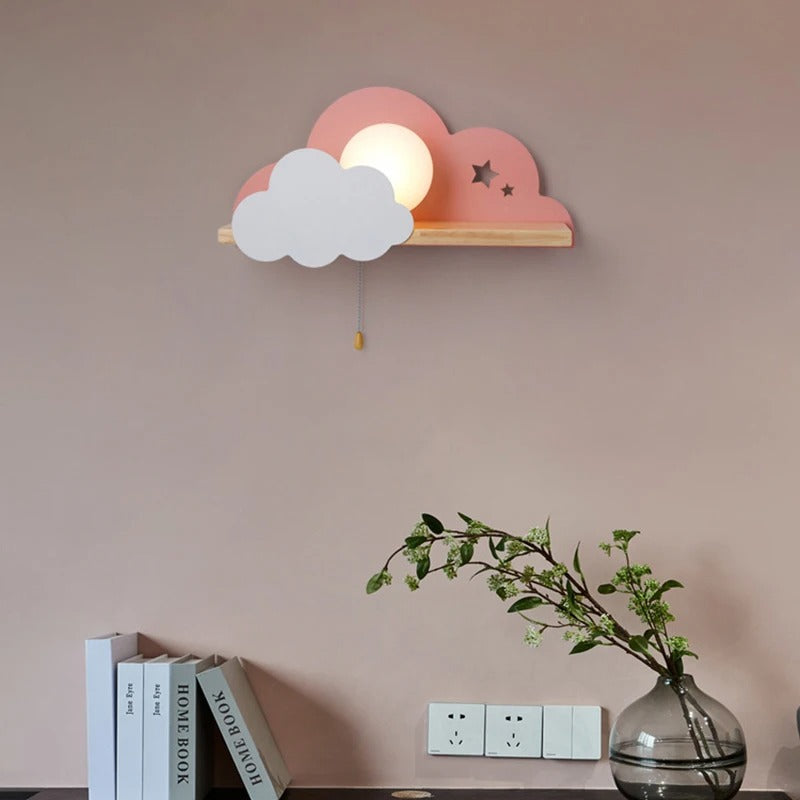 applique murale rose arc en ciel moderne