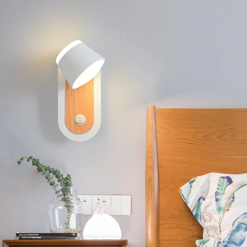 applique murale led puissante blanc & beige