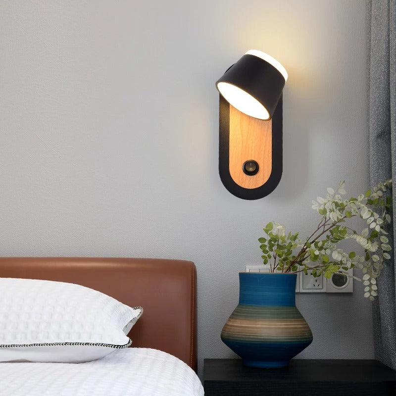 applique murale led puissante noir & beige