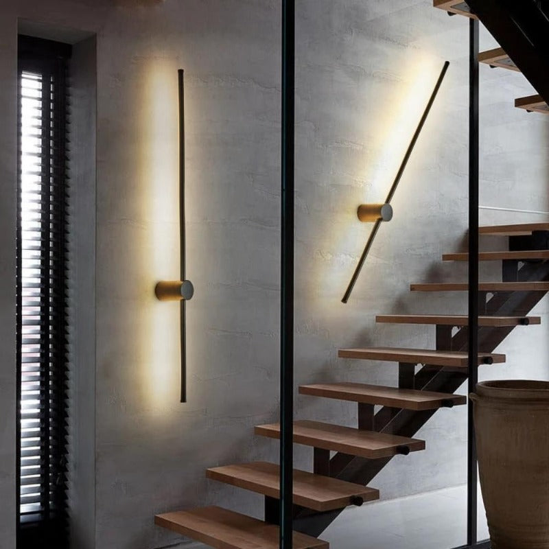 applique murale noire design escalier