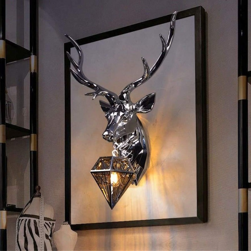 applique-murale-cerf-argent